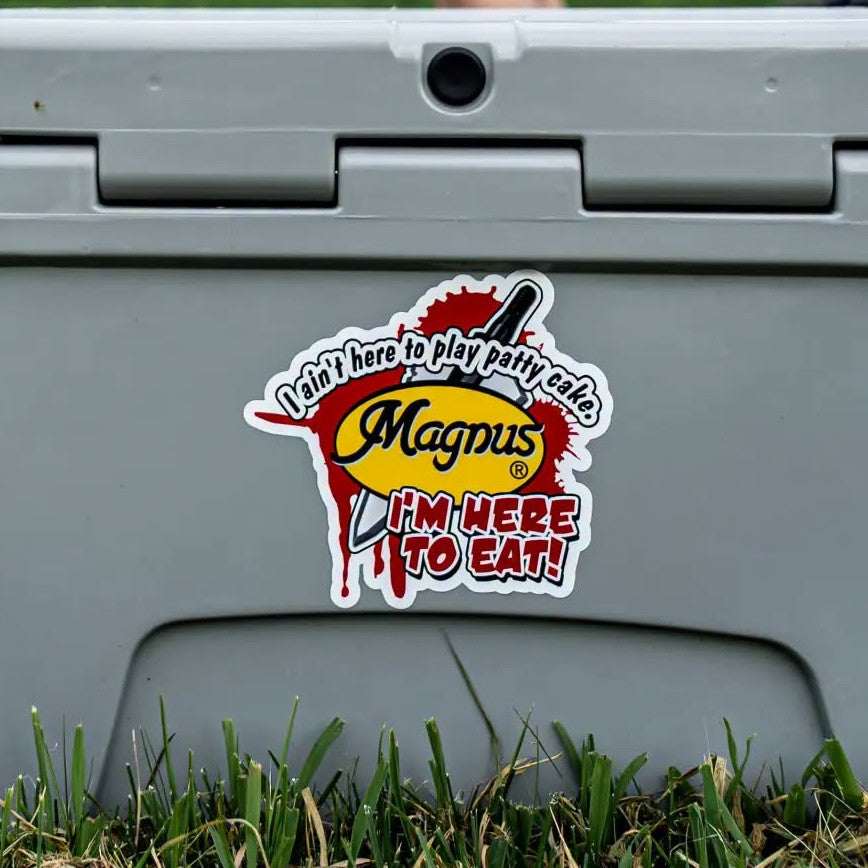 Magnus I am Here to Eat Decal